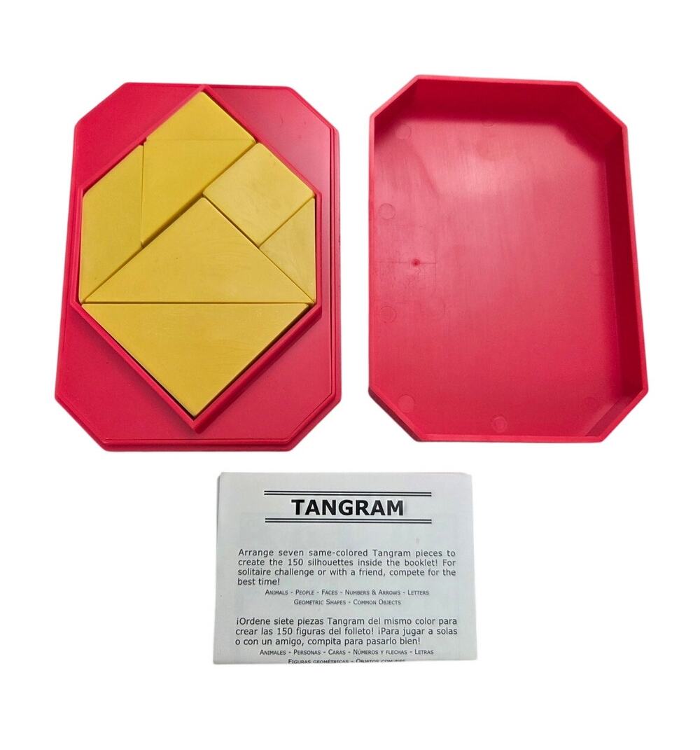 Vintage Interplay TANGRAM Travel Game By Shoptaugh 1986 Tiles